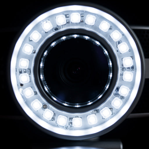 Full HD Webcam mit Ringlicht - closeup