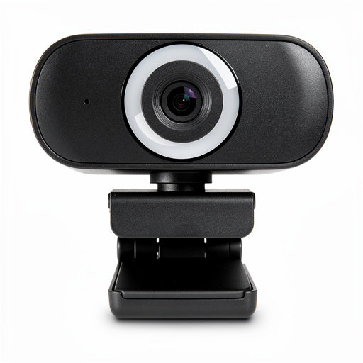 Full HD Webcam mit Ringlicht - closeup