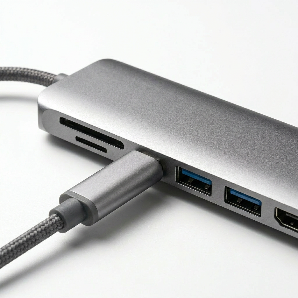 USB-C Hub 7-in-1 Aluminium - Detalhe